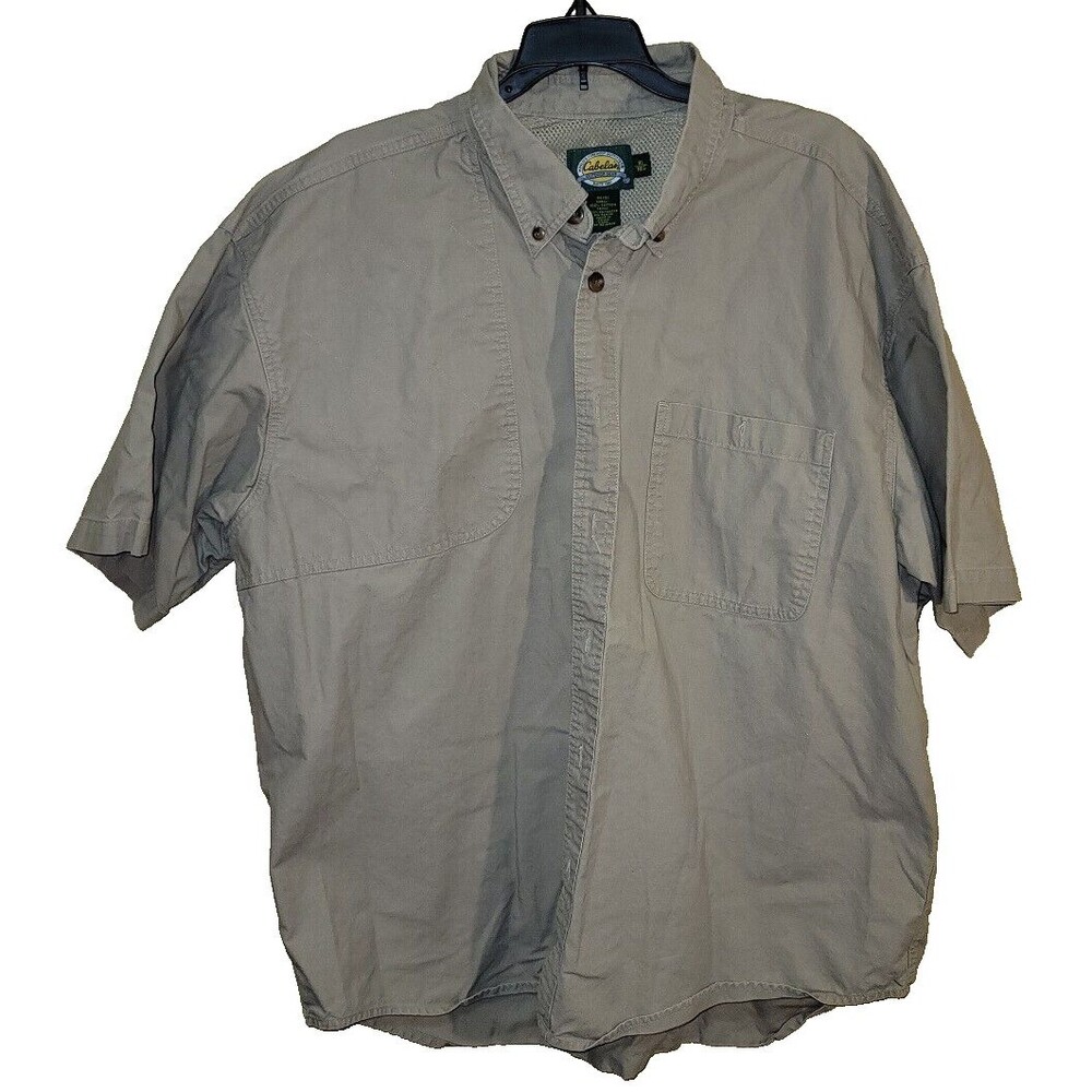 Men's Cabelas Outdoor Shirt  Vented Fishing Camping Hiking SS  XL-REG